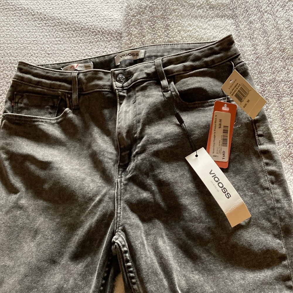 Stevie crop straight in washed black 30